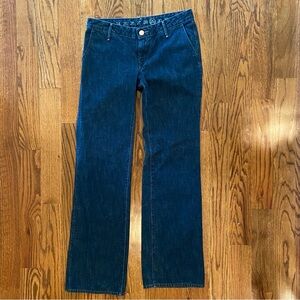 Earnest Sewn Dark Blue Wash Flare Bootcut Low rise Denim Jeans Size 29